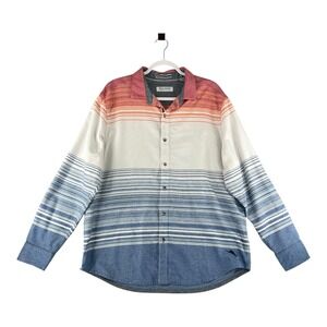 Tommy Bahama Canyon Beach‎ Flannel Bonfire Jester Red Mens Size X-Large Beach